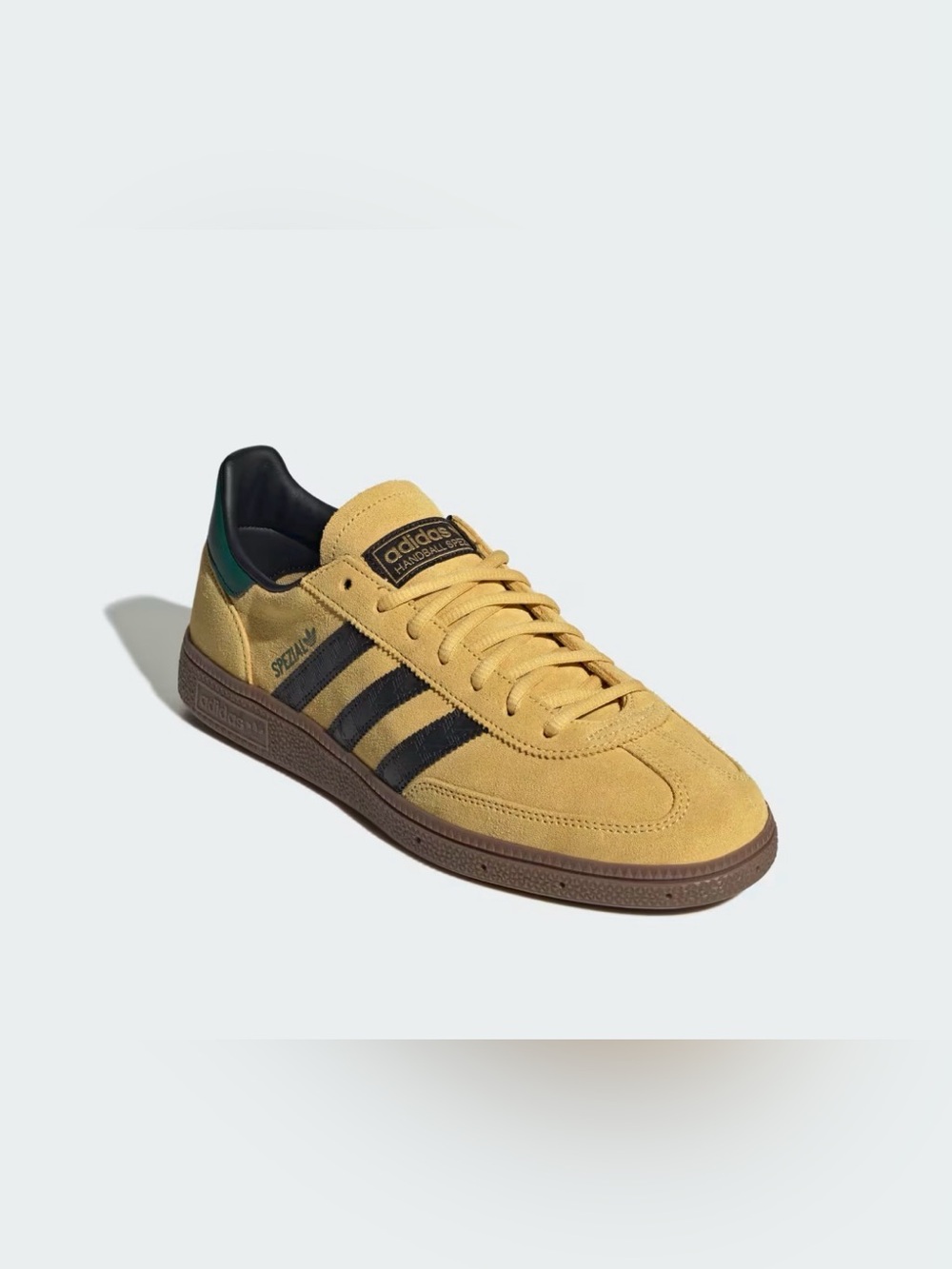 New NWB Men’s adidas Handball Spezial Eqt Yellow / Core Black / Gum M9 / W10